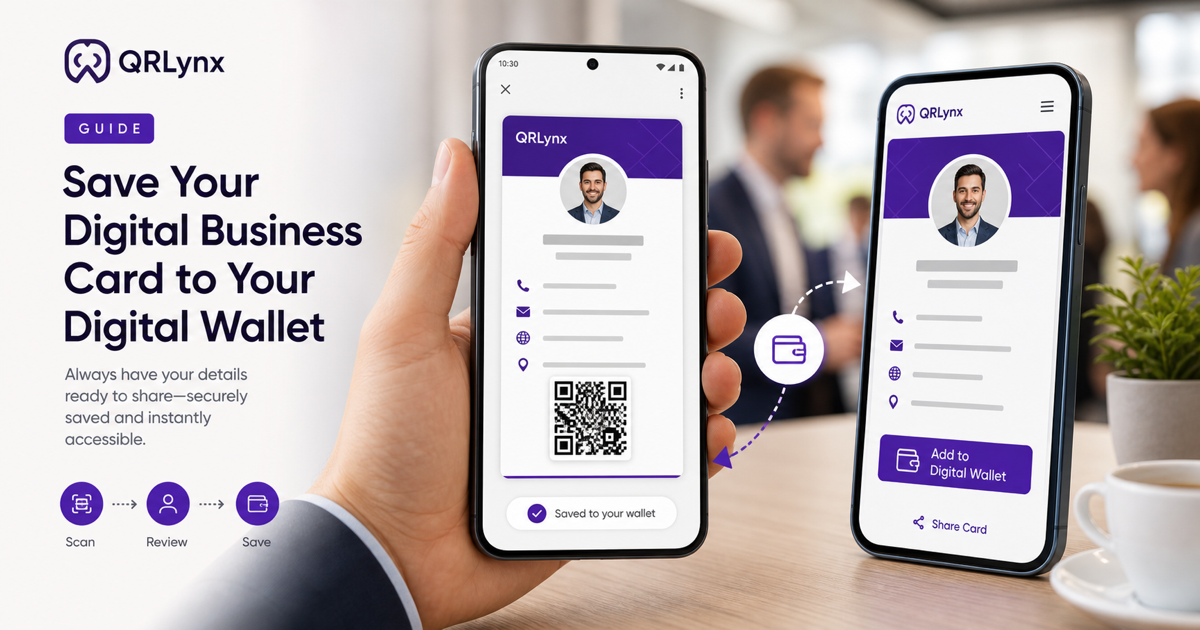 Digital business cards on phones with an option to save one to Google Wallet.