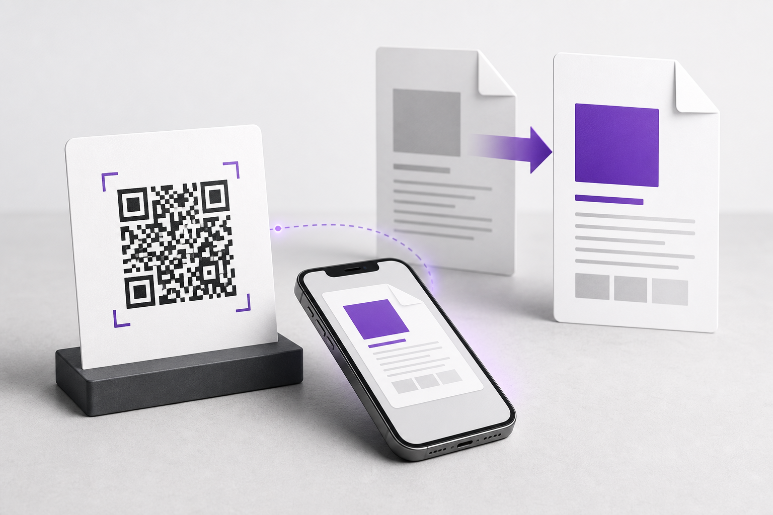 A PDF document linked from a printed QR code and opened on a phone.