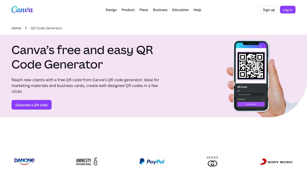Canva QR code generator integrated with design templates