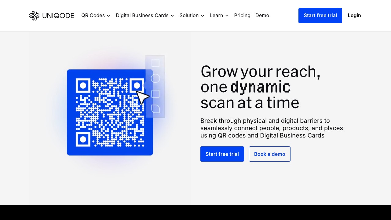 Uniqode enterprise QR code management platform with SSO and team features