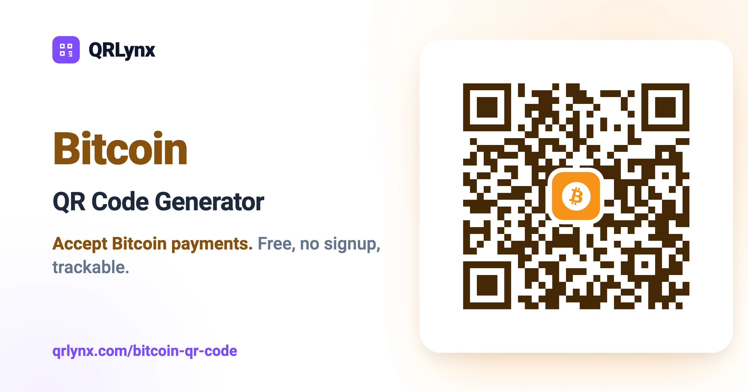 Bitcoin QR Code Generator 2026: Wallet Address & Payments | QRLynx