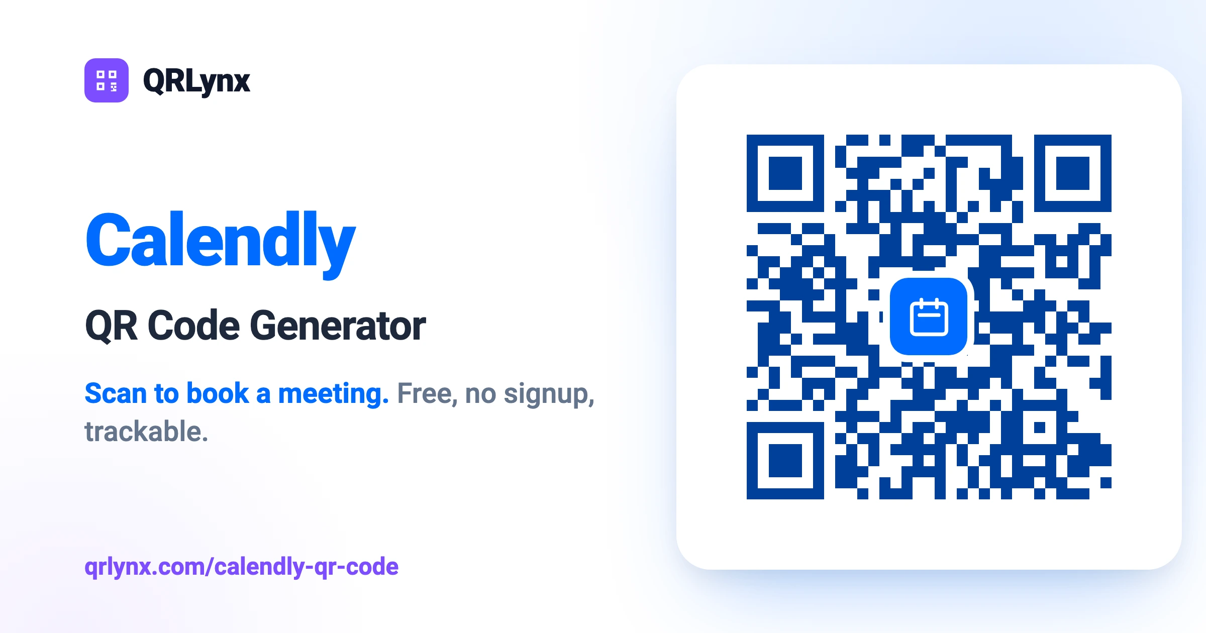 Free Calendly QR Code Generator: Book More Meetings | QRLynx